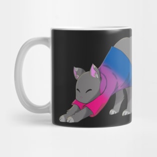 Bisexual cat stretching Mug